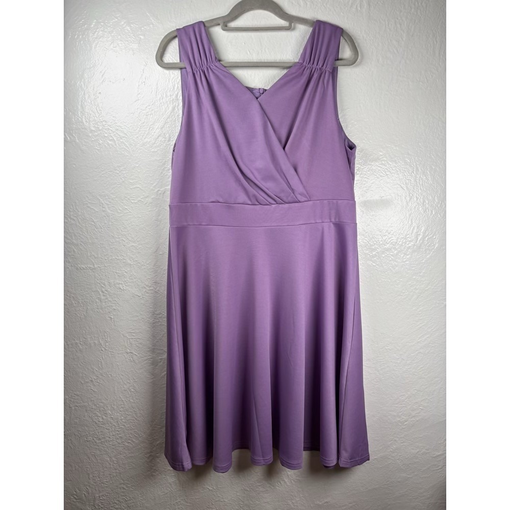 Grace Karin Sheath Dress 2XL Lavender Purple Brunch Wedding Guest Pastel Modest